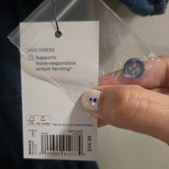 Women's Sonoma Goods For Life Sleeve Midi Dress - Chambray - Picture 4 of 5